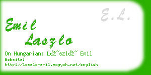 emil laszlo business card